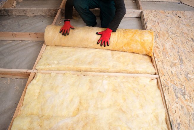 Using batt insulation in you net zero house is a big energy saving tip.