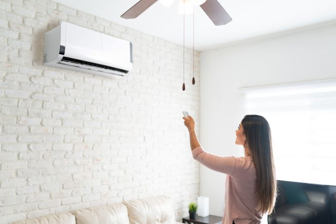 Install a mini split air conditioner in your net zero home.