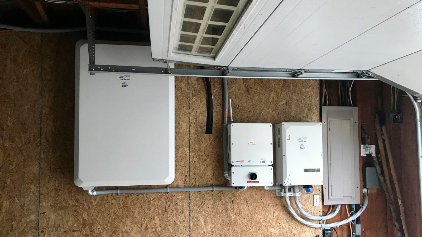 solaredge solar battery installed with pottstown grid tied solar system