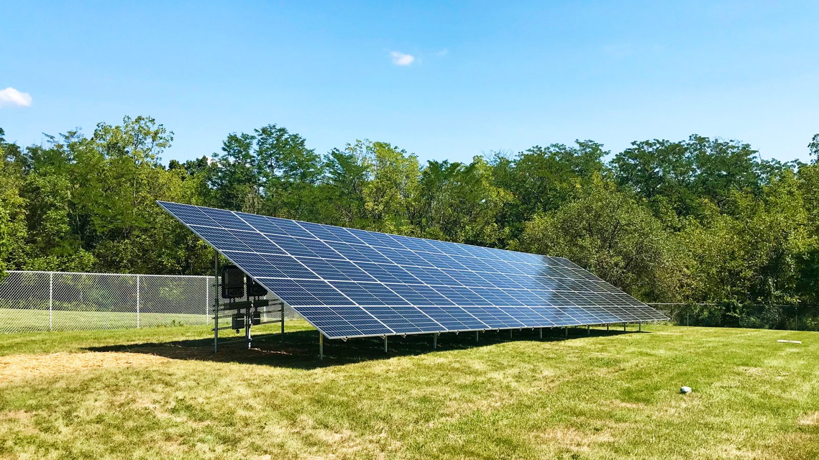 completed huge ground mount solar installation in douglasville pa