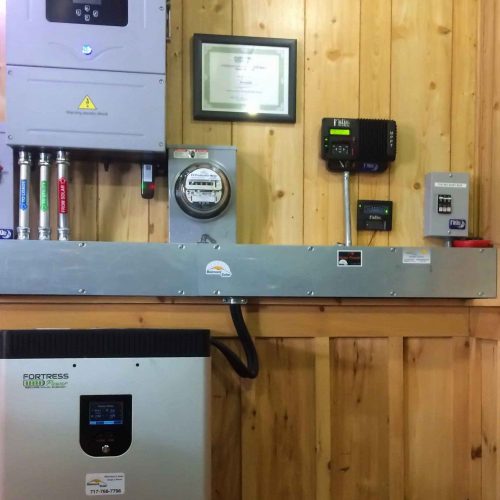 A solar system with a Battery Backup from our PA solar company