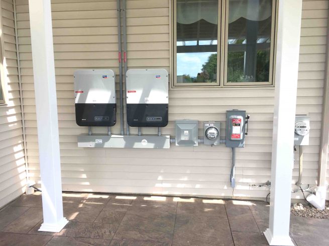 A hybrid solar system on a net zero house
